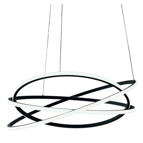 ATIA S/G - LAMPADARIO A SOSPENSIONE NERO A LED D.100CM 3000K 9300LM120W DIMMERABILE
