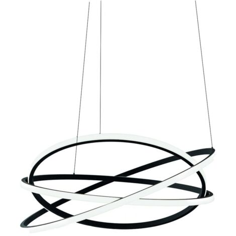 ATIA S/M - LAMPADARIO A SOPSENSIOE NERO LED 3000K 7300LM 100W D.80CM DIMMERABILE