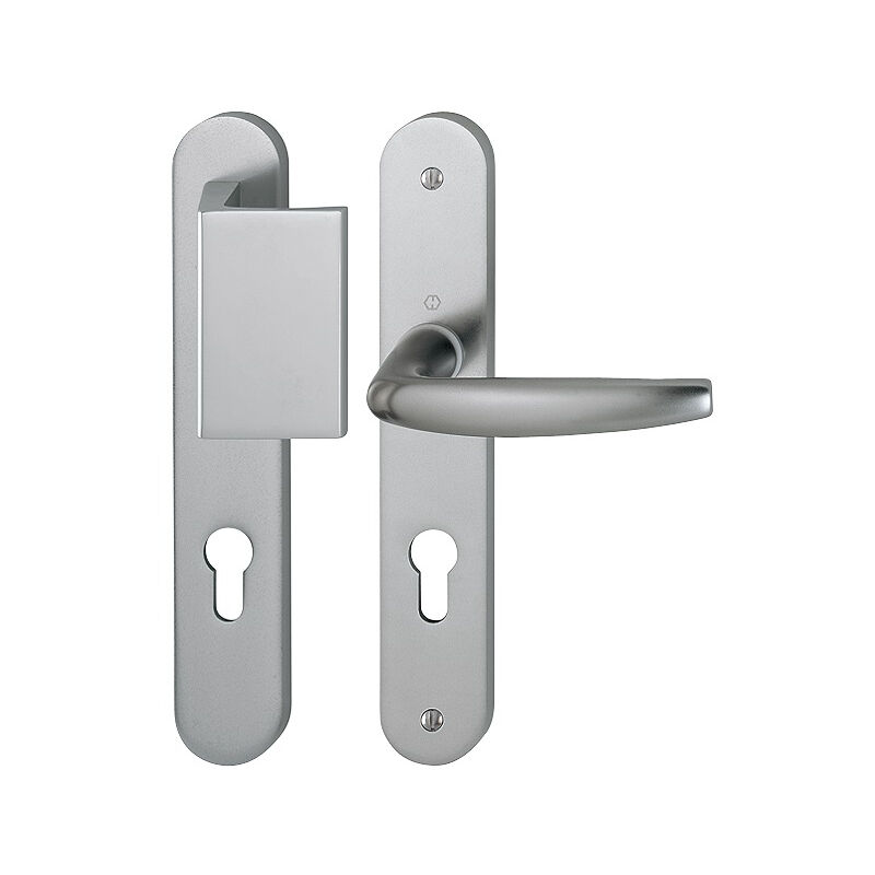 Hoppe - Atlanta 554/3346/1530 Juego de puerta de rellano de chapa estrecha - Acero inoxidable F9 - Llave i - ent.8/92 56/70 - 2838421