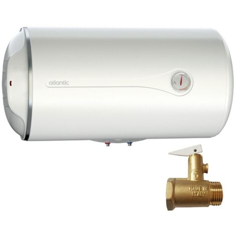 Atlantic – Chauffe-eau à accumulation 80 Litres horizontal – Émaillage titane et cuivre – Classe C – Temps de chauffage 1h36 à 35°C – Raccords 1/2 Pouces