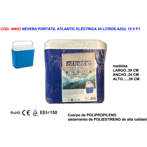 Atlantic elektrischer tragbarer Kühlschrank 24 Liter blau 12 V