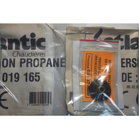 Atlantic – Kit conversion propane 19165 – Bloc gaz et électrovanne – Pression 37 mbar – Compatible appareils chauffage et eau chaude - 37mbar