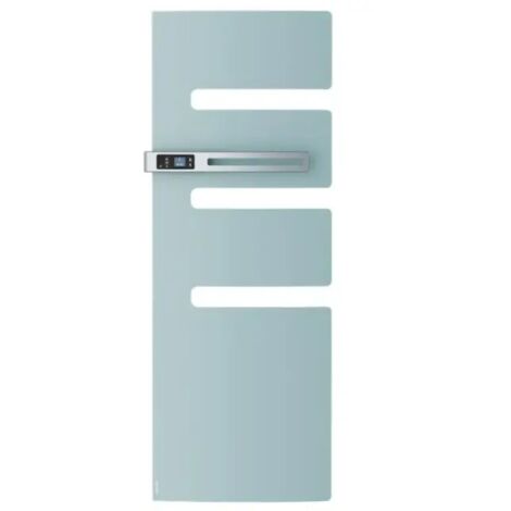 Atlantic – Sèche-serviettes électrique connecté 1750W avec soufflerie – Mât gauche – Vert d'eau – Commande digitale et connectivité Cozytouch