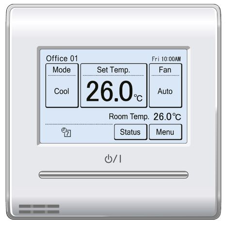 Atlantic – Télécommande filaire tactile pour thermostat – Contrôle jusqu'à 16 unités – Programmation hebdomadaire – Limitation des températures