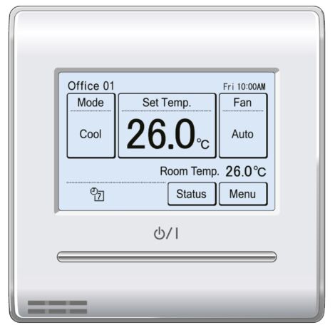 Atlantic – Télécommande filaire tactile pour thermostat – Contrôle jusqu'à 16 unités – Programmation hebdomadaire – Limitation des températures