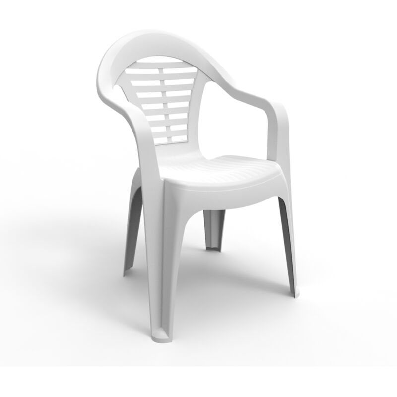 Concept-usine - atlantica - Table extensible 170x90x73cm blanche + 4 chaises