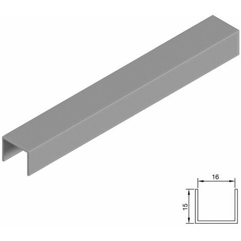 Perfil de Aluminio U Superficie Sid Lacado Negro 12V/24V 2 metros •  IluminaShop
