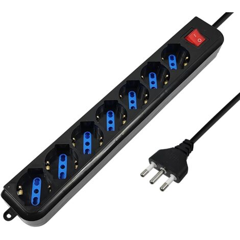Atlantis Multipresa 7 Porte Nero
