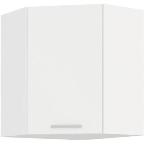 ATLAS Meuble haut d'angle - Décor blanc - L58 x L58 cm