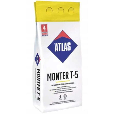 Atlas Monter T-5 Mortero de montaje de fraguado rápido 5 kg
