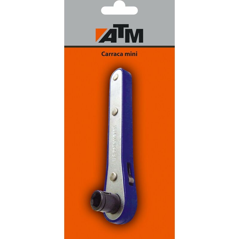 

Atm 131801-B - Carraca Mini En Blister Individual 2 Bocas (Largo 98 Mm- 1/4' 1/4')