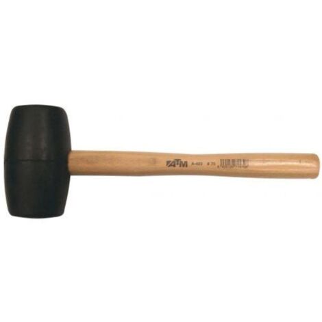 atm-a403-maza de goma mango madera (diametro 75 mm cabeza 128 mm largo 350 mm)