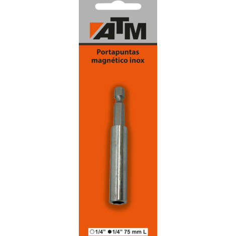 ATM Llaves & Vasos 138005-B - Portapuntas magnético de 75 mm inoxidable en blister