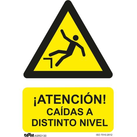 ATM Señalización ASRD130 - Señal peligro caídas a distinto nivel PVC Glasspack