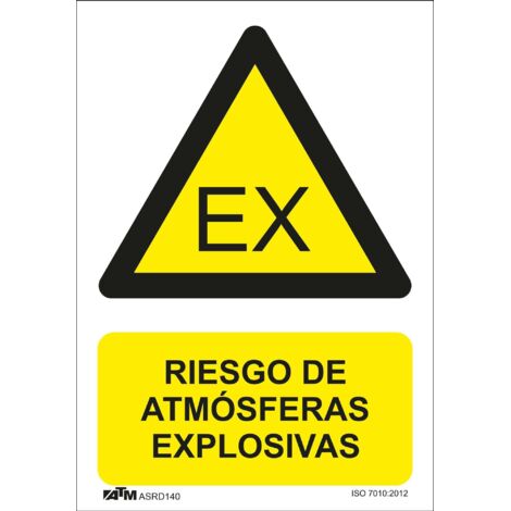 ATM Señalización ASRD140 - Señal peligro atmósferas explosivas PVC Glasspack