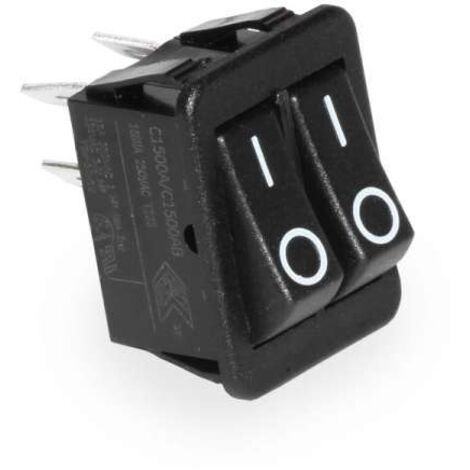 Atmos Doppelschalter schwarz für Pelletskessel DxxP Brenner, Ascheaustragung S0098 709.009.8