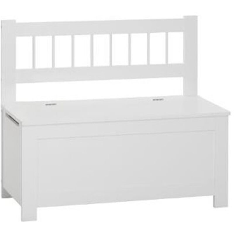 Atmosphera - Coffre Banc à Jouer 2 En 1 En Bois Mdf Blanc