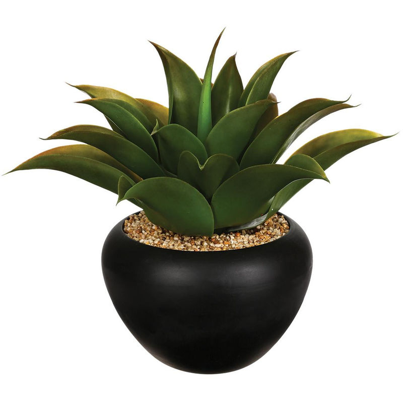 Atmosphera - Plante artificielle Aloe vera Pot en céramique h 37 cm Vert