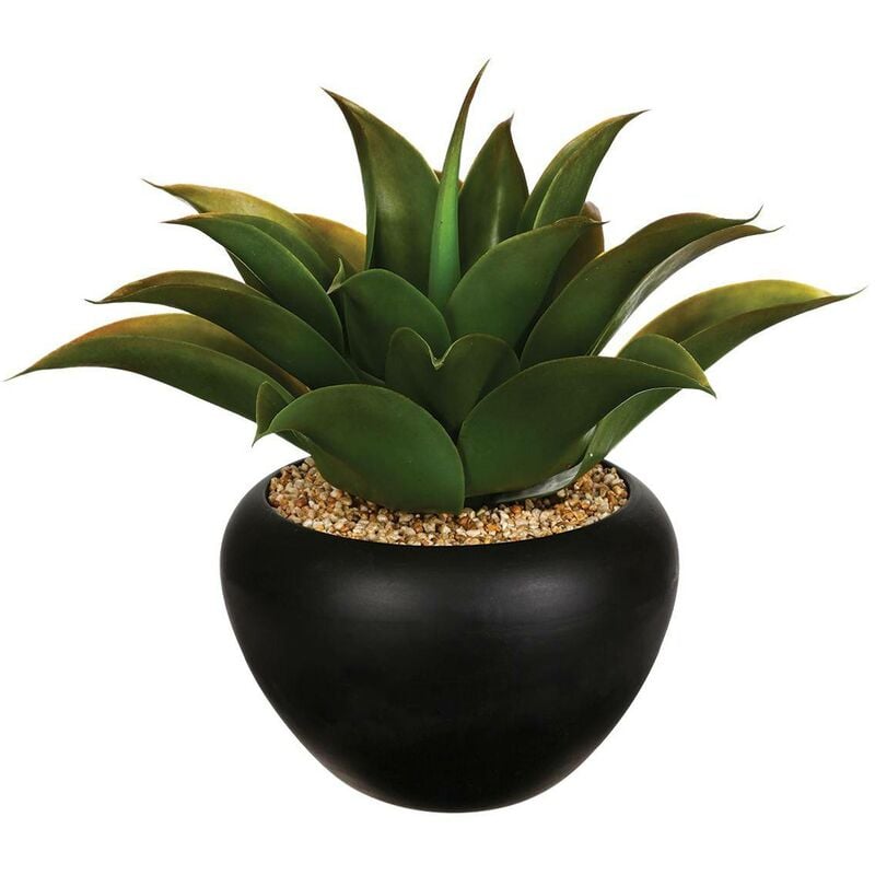 Aloe vera artificiel pot céramique H37cm Atmosphera créateur d'intérieur - Vert