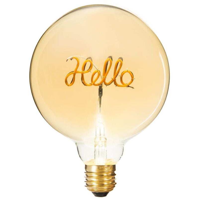 Ampoule led Hello ambre Hello,D13cm E27 Atmosphera créateur d'intérieur