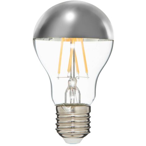 Atmosphera – Ampoule LED E27 6W D6cm – Couleur argentée – Température de couleur 3000K – Flux lumineux 600lm – Pour luminaires modernes