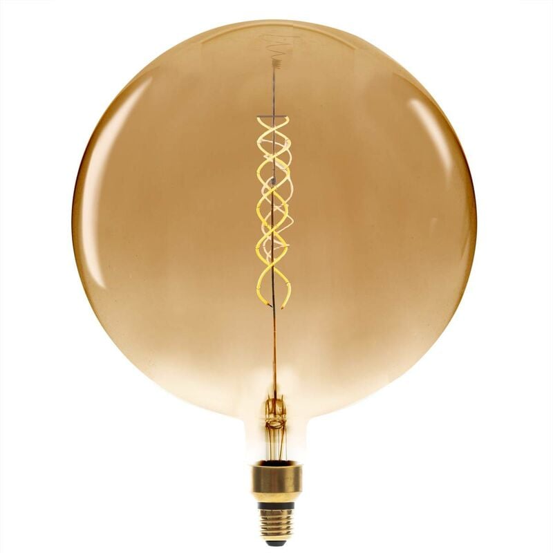 Ampoule led Globe ambre torsadé,D30cm E27 Atmosphera créateur d'intérieur