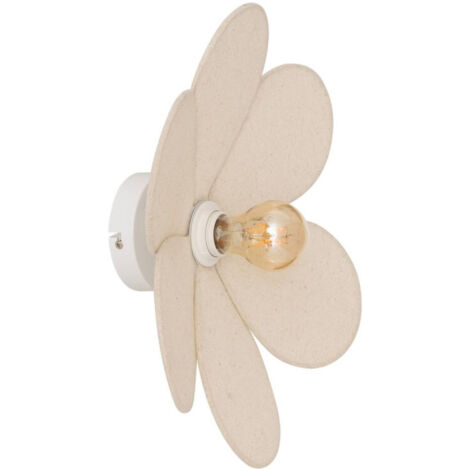 Atmosphera – Applique murale Naya lin beige 40x12cm – Base en acier – Culot E27 – Pour ambiance conviviale en intérieur