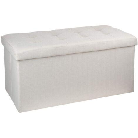 Atmosphera – Banquette pliable 76cm beige – Structure MDF – Rembourrage polyuréthane – Revêtement polyester – Design compact pour petits espaces