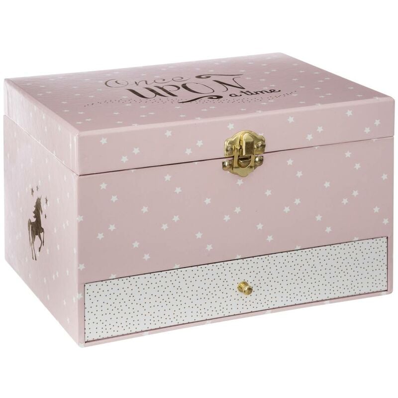 Boîte musicale licorne rose H14cm Atmosphera créateur d'intérieur
