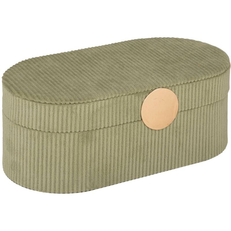 Boîte à bijoux Enya vert kaki 25x10cm Atmosphera créateur d'intérieur