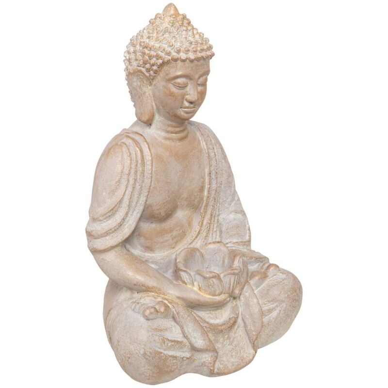 Atmosphera - Statuette Bouddha assis H39cm créateur d'intérieur