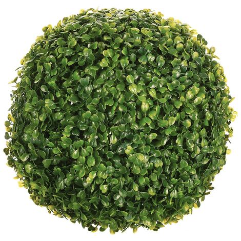 Atmosphera – Boule de buis artificielle 28 cm – Plante verte en polyéthylène – Zéro entretien – Décoration intérieure et extérieure