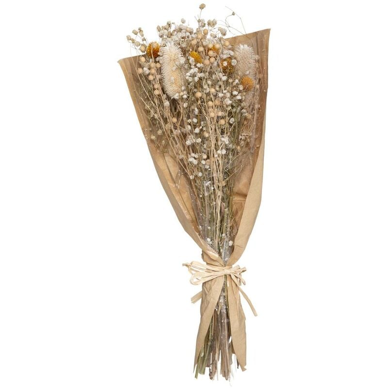 Atmosphera - Bouquet fleurs séchées Chardon H48 cm créateur d'intérieur - Jaune
