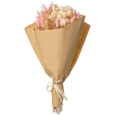 Atmosphera – Bouquet de fleurs séchées D. 19 cm H. 48 cm – Plantes séchées naturelles – Décoration bohème pour intérieur romantique