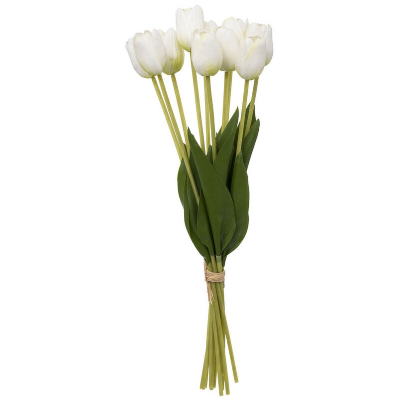 Atmosphera - Bouquet de Tulipes Blanches artificielles d. 16 x h. 48 cm Blanc