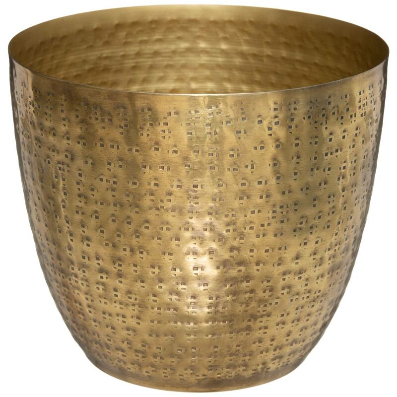 Pot Oasis métal doré D18cm - Atmosphera créateur d'intérieur - Doré