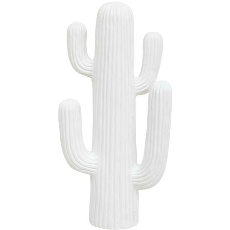Atmosphera – Cactus décoratif blanc 57 cm – Oxyde de magnésium – Dimensions 28x14.5 cm – Pour intérieur et extérieur – Style moderne et contemporain