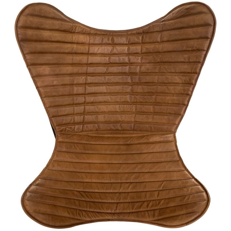 Housse Dario cuir marron cognac - Atmosphera créateur d'intérieur