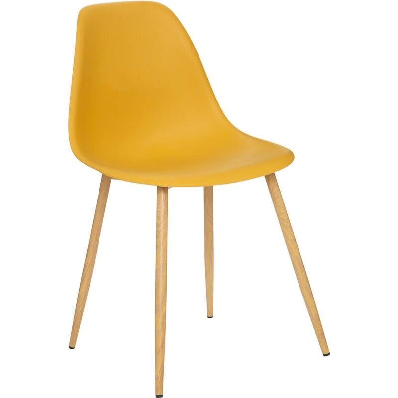 Chaise polypropylene Taho Jaune Moutarde Atmosphera