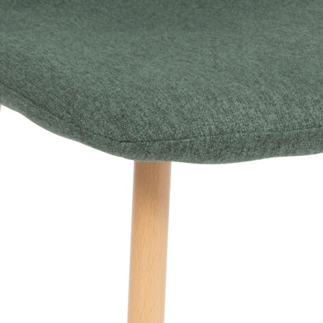 Atmosphera – Chaise vintage 'Marylin' – Pieds métal imitation hêtre – Hauteur assise 48 cm – Couleur cèdre – Confort optimal avec galette matelassée