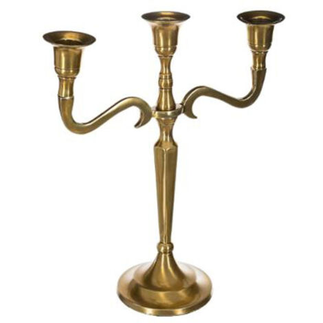 Atmosphera – Chandelier en métal 27cm or – Aluminium et fer – Design moderne avec 3 têtes – Pour ambiance chaleureuse