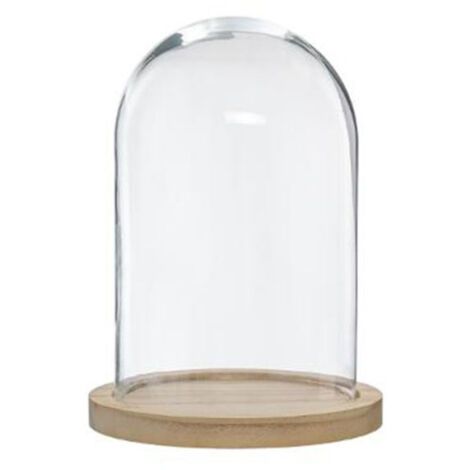 Atmosphera – Cloche décorative en verre 26cm – Design moderne avec socle – Facile d'utilisation et d'entretien – Couleur naturelle