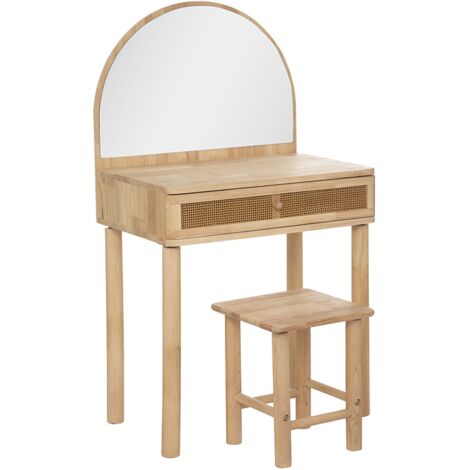 Coiffeuse bureau en rotin vintage