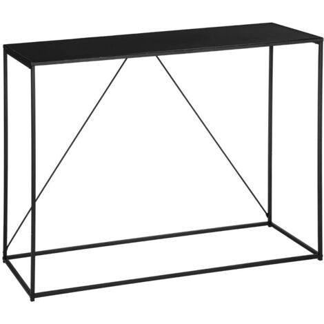 Atmosphera – Console en métal noir L 120 x P 40 x H 85 cm – Design contemporain pour entrée ou salon – Fabrication en métal authentique