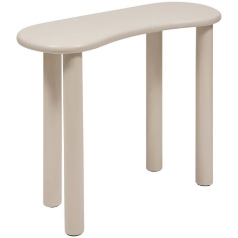 Atmosphera – Console Olao ivoire 100x40cm – Plateau organique en peinture acrylique mate – Pieds en pin – Charge max 65kg