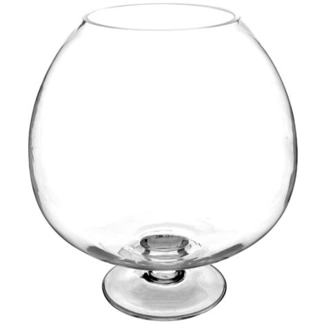 Atmosphera – Coupe sur pied en verre 32cm – Forme ronde – Transparent – Accessoire décoratif pour table – Poids léger 2kg