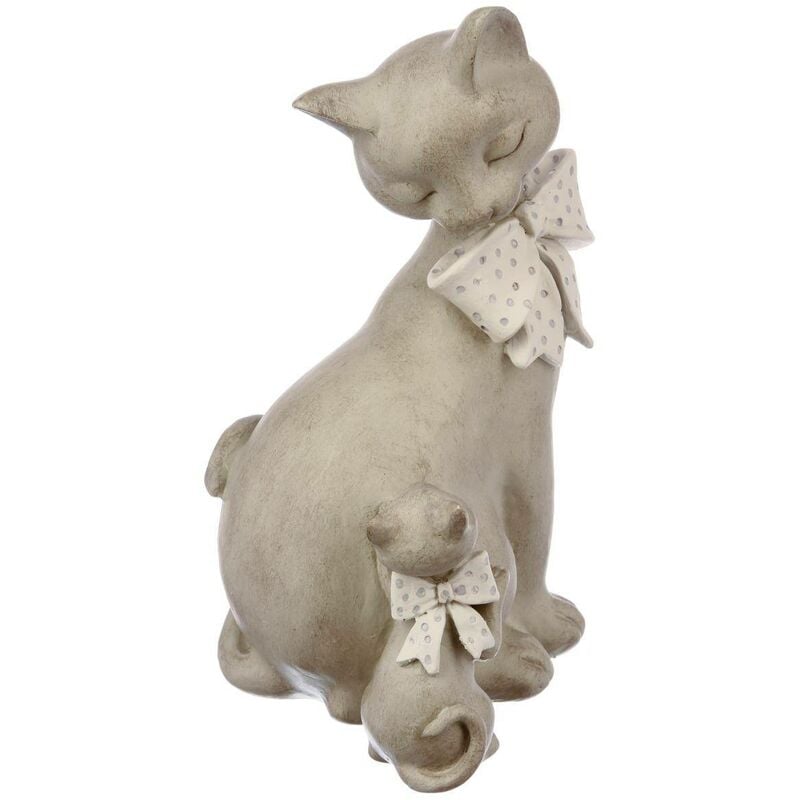 Statuette Couple chats H26cm Atmosphera créateur d'intérieur