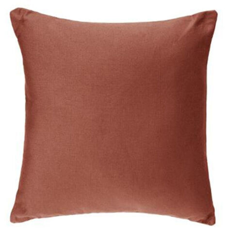 Atmosphera – Coussin déhoussable 38x38cm en coton terracotta – Lavable à 30°C – Fermeture éclair pour entretien facile