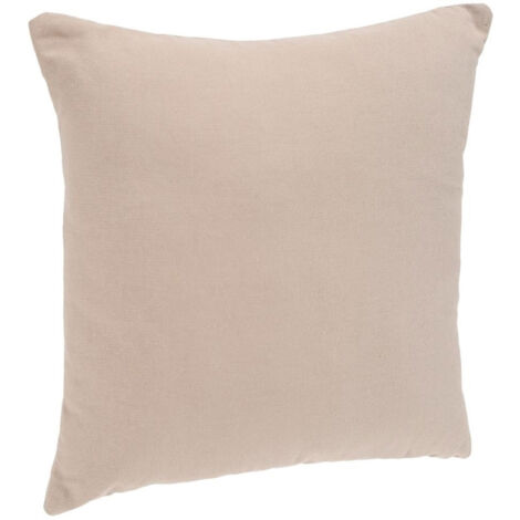 Atmosphera – Coussin déhoussable en coton beige 38 x 38 cm – Housse avec zip – Confort optimal pour canapé, lit ou banquette - LIN 38 X