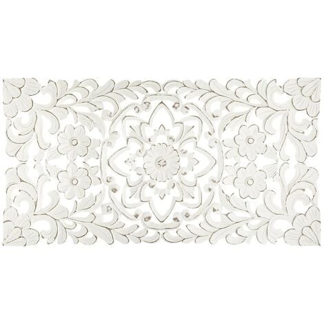 JJA Decorazione da parete fanny in legno intagliato 85x45cm - l. 85 cm x l. 45 cm - Atmosphera créateur d'intérieur